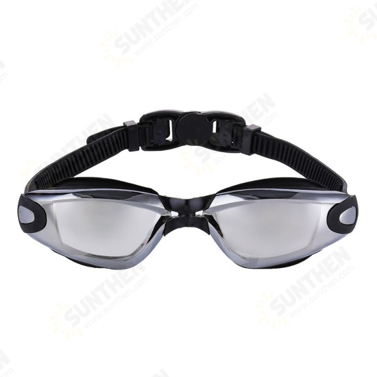 2Pair Swimming Goggles with Earplug Nose Rest Transparent Anti-UV Anti-Fog Protection Goggles for Adult Men and Women