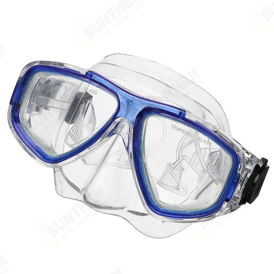 2Pcs/set Tempered Glass Snorkel Goggles Mask Breathing Tube Scuba Swimming Diving Snorkelling Accessories