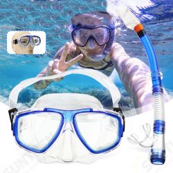 2Pcs/set Tempered Glass Snorkel Goggles Mask Breathing Tube Scuba Swimming Diving Snorkelling Accessories 2Pcs/set Tempered Glass Snorkel Goggles Mask Breathing Tube Scuba Swimming Diving Snorkelling Accessories