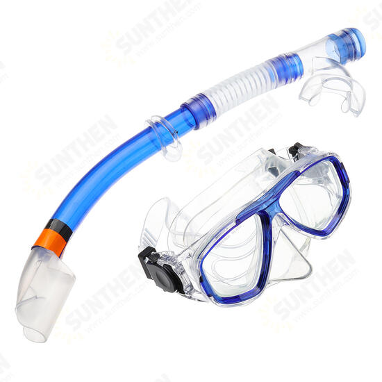 2Pcs/set Tempered Glass Snorkel Goggles Mask Breathing Tube Scuba Swimming Diving Snorkelling Accessories