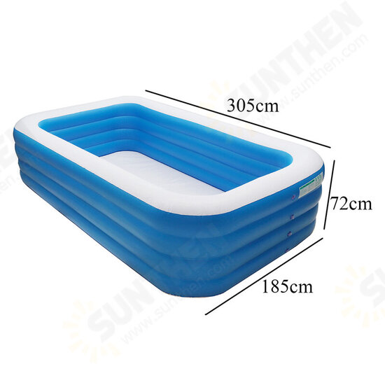 305*185*72cm Inflatable Swimming Pool Outdoor Garden Swimming Pool Portable Inflatable Pool