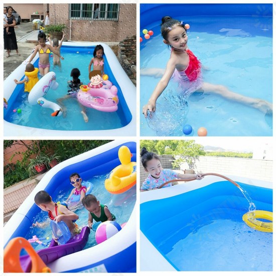 3/4 Layers Inflatable Swimming Pool Home Camping Garden Ground Pool