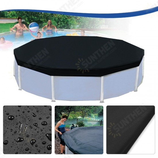 3.6m 12 Feet Protective Black Pool Cover for Above Ground Frame Swimming Pools