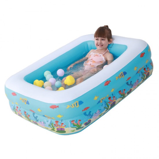 45.3x33.8x13.8'' Inflatable Swimming Pool Family Play Center Swim Baby Kids Child Backyard Garden