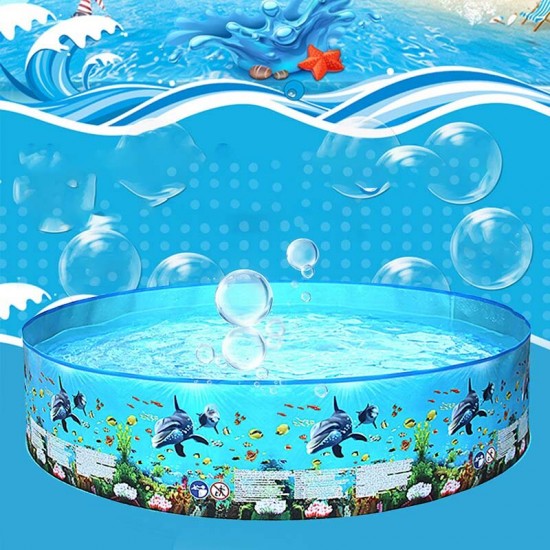 4ft-8ft Family Swimming Pool Garden Outdoor Summer Kids Paddling Pools No Inflation Pool