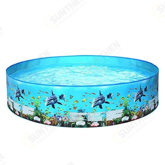 4ft-8ft Family Swimming Pool Garden Outdoor Summer Kids Paddling Pools No Inflation Pool