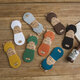 5 Pairs Men Women Cotton Socks No-show Low Cut Socks Silicone Anti-slip Boys Girls Boat Socks