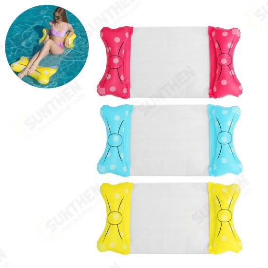 53x28inch Inflatable Floating Water Hammock PVC Swimming Pool Lounge Bed Chair