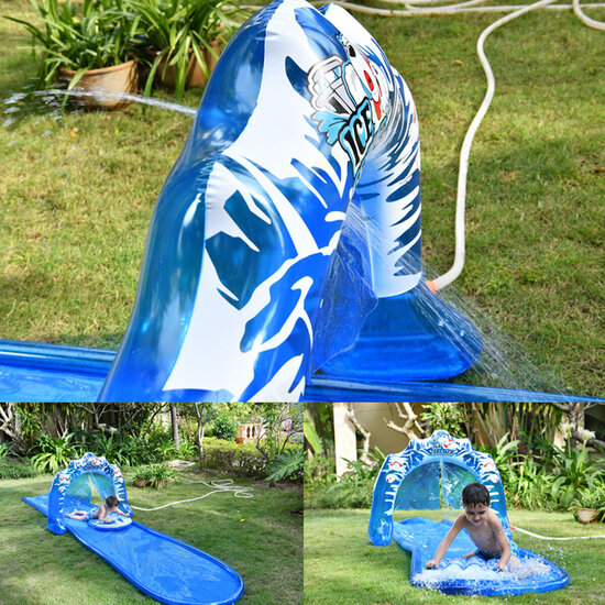 5X1.2m Giant Surf Water Slip Slide Fun Lawn Surf Water Slides Mat Pools For Kids Summer PVC Games Center Backyard Outdoor Children Adult Toys