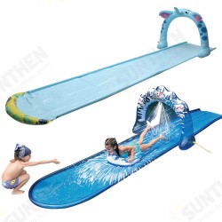 5X1.2m Giant Surf Water Slip Slide Fun Lawn Surf Water Slides Mat Pools For Kids Summer PVC Games Center Backyard Outdoor Children Adult Toys 5X1.2m Giant Surf Water Slip Slide Fun Lawn Surf Water Slides Mat Pools For Kids Summer PVC Games Center Backyard Outdoor Children Adult Toys
