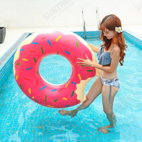 60-120 CM Adult Kids Thicken PVC Inflatable Swimming Ring Safe Pool Float Cute Swimming Circle For Summer Water Sport