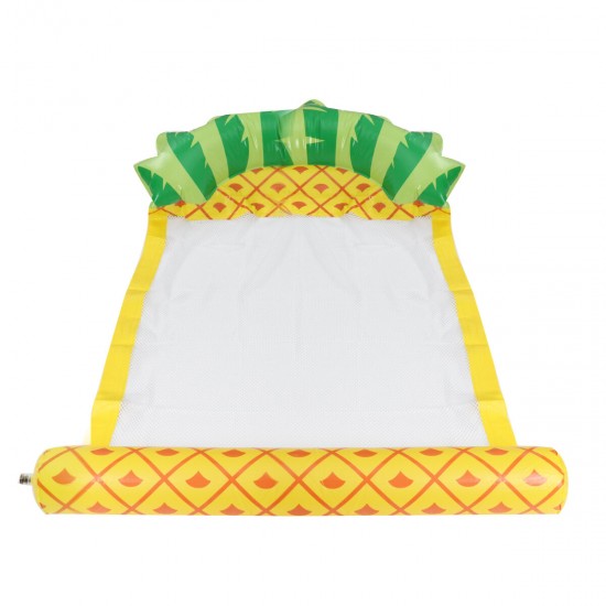 80x138CM PVC Floating Inflatable Hammock Water Lounger Foldable Pineapple Watermelon Pattern Backrest Floating Bed