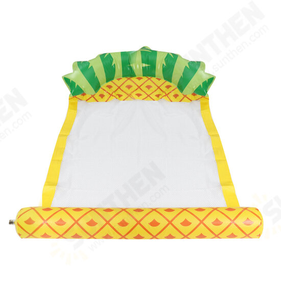 80x138CM PVC Floating Inflatable Hammock Water Lounger Foldable Pineapple Watermelon Pattern Backrest Floating Bed