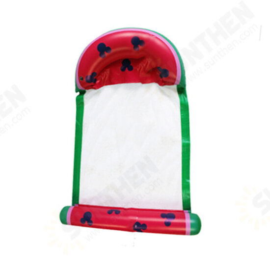 80x138CM PVC Floating Inflatable Hammock Water Lounger Foldable Pineapple Watermelon Pattern Backrest Floating Bed