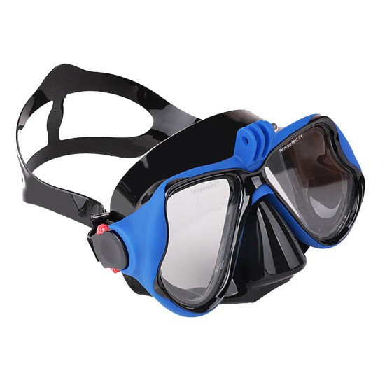 Anti-fog Scuba Snorkeling Camera Diving Mask Tempered Glass Swimming Goggles with Breathing Tube