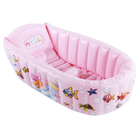 Baby Inflatable Bath Tub PVC Swimming Pool Shower Bath Folding Kids Portable Swimming Pool for 0-3 Years Old