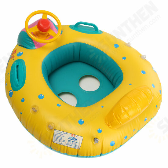 Baby Inflatable Swimming Float Ring PVC Lying Water Seat Boat Sunshade Pool Mattress with Canopy Kid Gift