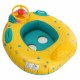 Baby Inflatable Swimming Float Ring PVC Lying Water Seat Boat Sunshade Pool Mattress with Canopy Kid Gift
