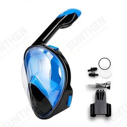 Full Face Scuba Diving Mask Anti Fog Goggles with Camera Mount Underwater Wide View Snorkel Swimming mask for Adult Youth Full Face Scuba Diving Mask Anti Fog Goggles with Camera Mount Underwater Wide View Snorkel Swimming mask for Adult Youth