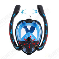 Double Tube Snorkeling Mask Silicone Full Dry Diving Mask Swimming Mask Goggles Self Contained Underwater Breathing Apparatus Double Tube Snorkeling Mask Silicone Full Dry Diving Mask Swimming Mask Goggles Self Contained Underwater Breathing Apparatus