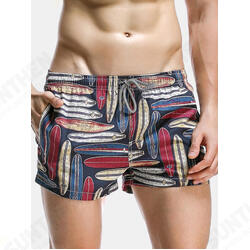 Fashion Hawaiian Printing Quick Dry Breathable Sports Board Shorts for Men Fashion Hawaiian Printing Quick Dry Breathable Sports Board Shorts for Men