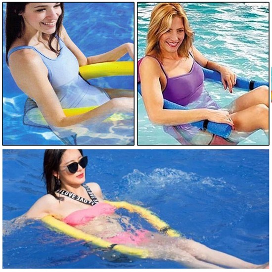 Floating Pool Chair Swimming Pool Water Hammock Float Seat Water Lounge Chairs Travel Water Swimming Max Load 200kg