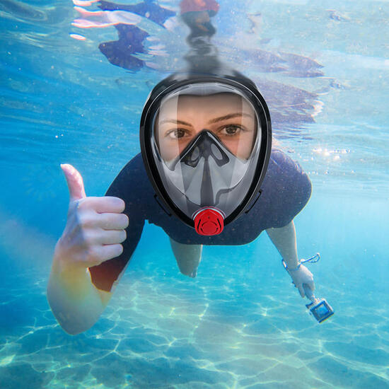 Full Face Snorkeling Mask Underwater Anti Fog Swim Diving Scuba Mask With Detachable Camera Holder