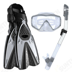 3PCS/Set Snorkel Mask Swimming Goggles + Underwater Breathing Tube + Diving Fins Diving Equipment 3PCS/Set Snorkel Mask Swimming Goggles + Underwater Breathing Tube + Diving Fins Diving Equipment