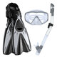 3PCS/Set Snorkel Mask Swimming Goggles + Underwater Breathing Tube + Diving Fins Diving Equipment