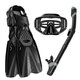 3PCS/Set Snorkel Mask Swimming Goggles + Underwater Breathing Tube + Diving Fins Diving Equipment