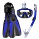 3PCS/Set Snorkel Mask Swimming Goggles + Underwater Breathing Tube + Diving Fins Diving Equipment