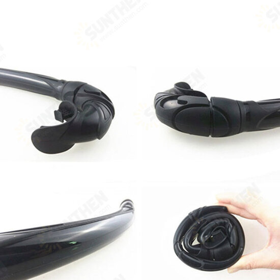 SN619 Silicone Diving Tube 18.5inch Folding Snorkel Anti Leak Freediving Breathing Tube Outdoor Swimming Diving