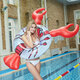 Inflatable Crawfish Swim Ring Swimming Pool Bathing Floating Circle Swimming Safety Protection Tools