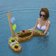 Inflatable Float Cup Holder Drink Ice Bucket Cooler Beach Swim Party Water Play Fun Toy