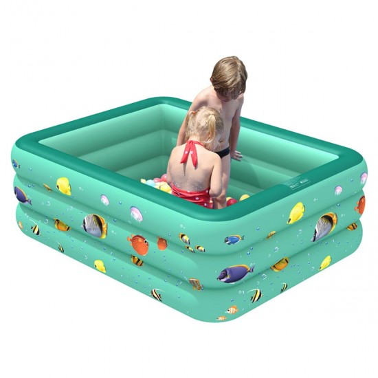 Inflatable Swimming Pool PVC Family Bathing Tub Paddling Pool Summer Outdoor Garden