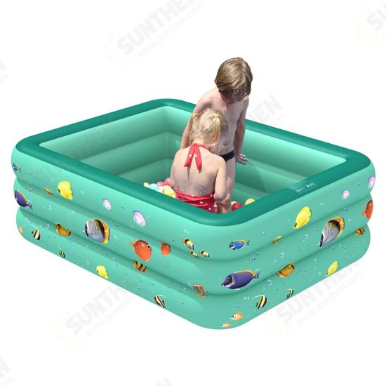 Inflatable Swimming Pool PVC Family Bathing Tub Paddling Pool Summer Outdoor Garden