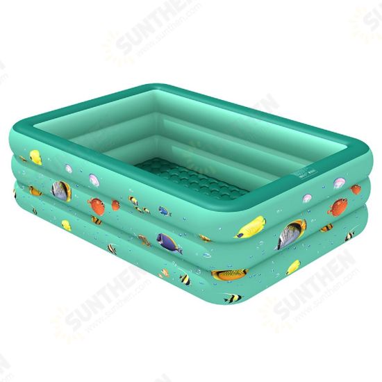 Inflatable Swimming Pool PVC Family Bathing Tub Paddling Pool Summer Outdoor Garden