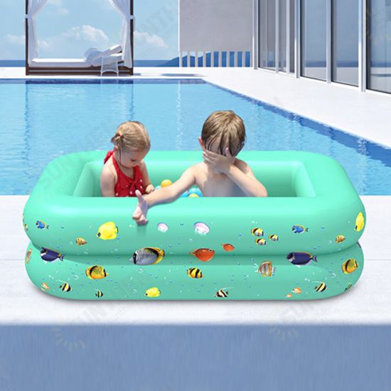 Inflatable Swimming Pool PVC Family Bathing Tub Paddling Pool Summer Outdoor Garden