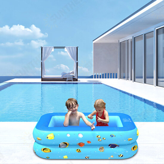 Inflatable Swimming Pool Yard Garden Family Kids Play Backyard Blow Up Paddling Pool Bathing Tub Outdoor