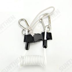 SSA-FDS21 Diving Anti-lost Rope Stainless Steel Spring Rope Camera Rope Hanging Rope Diving Accessories-Black/White SSA-FDS21 Diving Anti-lost Rope Stainless Steel Spring Rope Camera Rope Hanging Rope Diving Accessories-Black/White