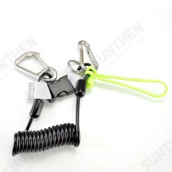 SSA-FDS21 Diving Anti-lost Rope Stainless Steel Spring Rope Camera Rope Hanging Rope Diving Accessories-Black/White SSA-FDS21 Diving Anti-lost Rope Stainless Steel Spring Rope Camera Rope Hanging Rope Diving Accessories-Black/White