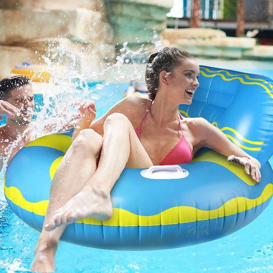 Kids Inflatable Float Hammock PVC Boat Pool Float Lounger Inflatable Water Float Pool Party Toys Floating Chair Hammock With Cup Holder&Handles