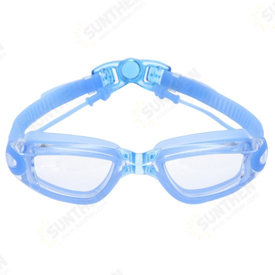 Professional Swimming Goggles with Earbuds Silicone Unisex Anti Fog No Leaking HD Optical Diving Glasses