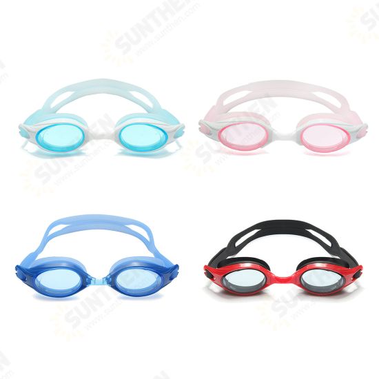 Swimming Glasses PC Silicone Shockproof Anti-fog Anti-UV Adjustable Swimming Goggles for Adult