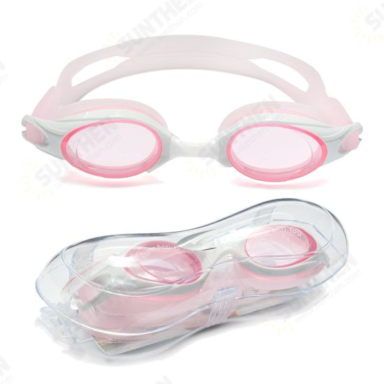 Swimming Glasses PC Silicone Shockproof Anti-fog Anti-UV Adjustable Swimming Goggles for Adult