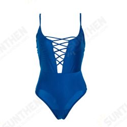 One Piece Swimsuit Nylon Summer Beach Solid Color Low-necked Belt Sexy Swimwear Women Body One Piece Swimsuit Nylon Summer Beach Solid Color Low-necked Belt Sexy Swimwear Women Body