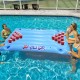 PVC Inflatable Beer Pong Ball Table Water Floating Raft Lounge Pool Drinking Game 24 Cups Holder