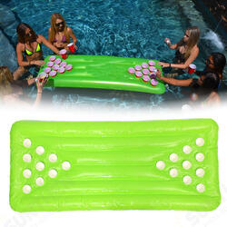 PVC Inflatable Beer Pong Table 22 Cup Holes Water Floating For Pool Party Drinking Game PVC Inflatable Beer Pong Table 22 Cup Holes Water Floating For Pool Party Drinking Game
