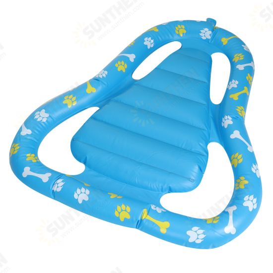 PVC Inflatable Pet Dual-Use Person/Dog Floating Bed Blowing Air Floating Row Pet Floating Bed Elastic Comfortable Swimming Floating Bed