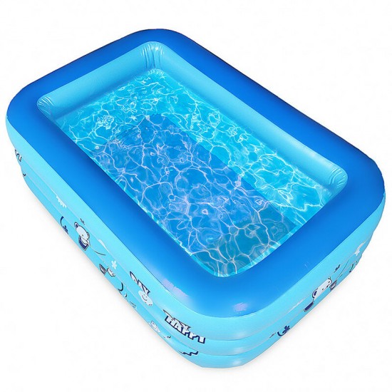 PVC Inflatable Swimming Pool Children Adult Square Bathing Tub Outdoor Garden Home